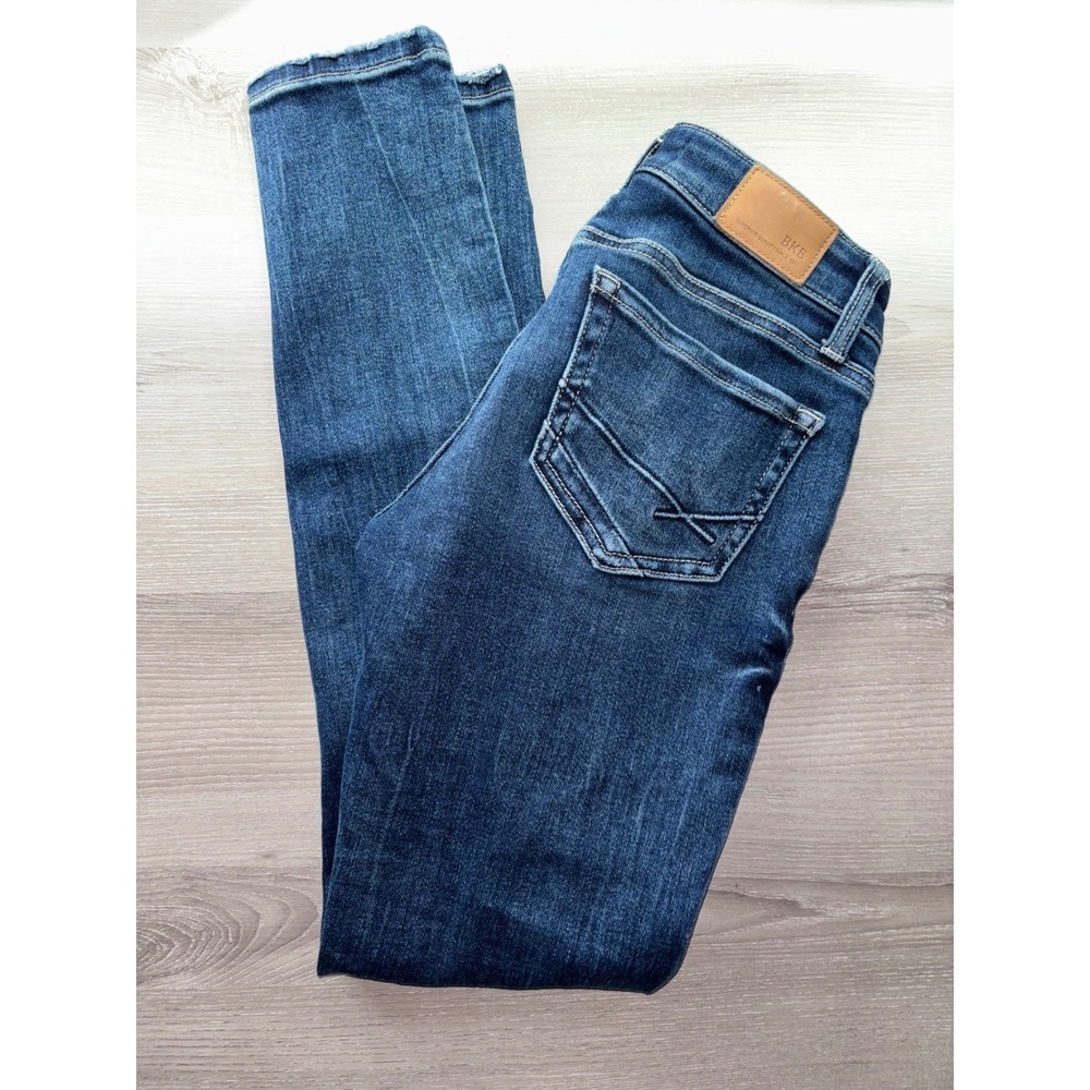 BKE Stella Low Rise Skinny Jeans Slim Fit Distressed Hem 2016 Y2K 90s - Picture 9 of 9